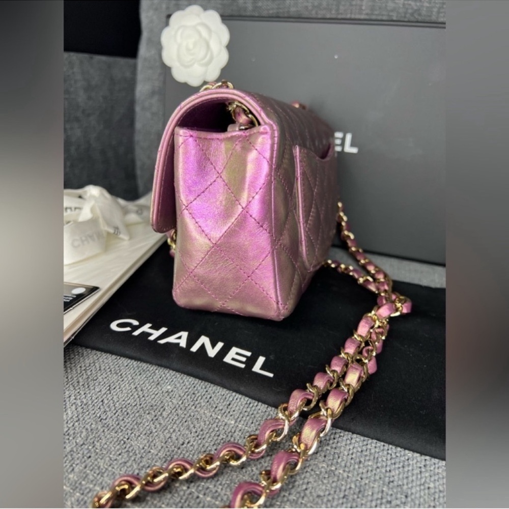 Chanel Classic Flap Mini Rectangular Iridescent M… - image 6